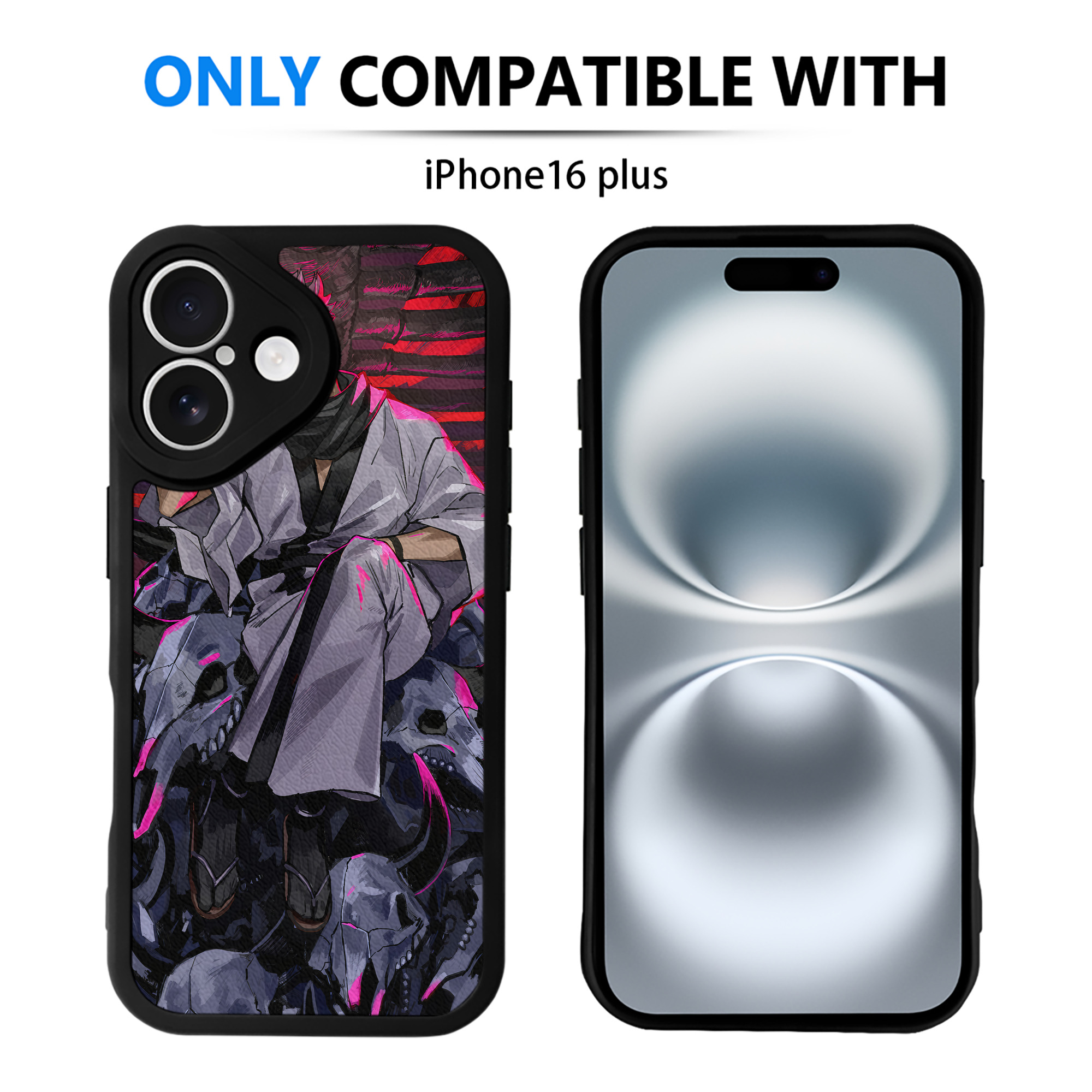 （画像用） 呪術廻戦 Jujutsu Kaisen 【iPhone 16シリーズ対応】シリコンスマホケース（レザー調） 材質：シリコン